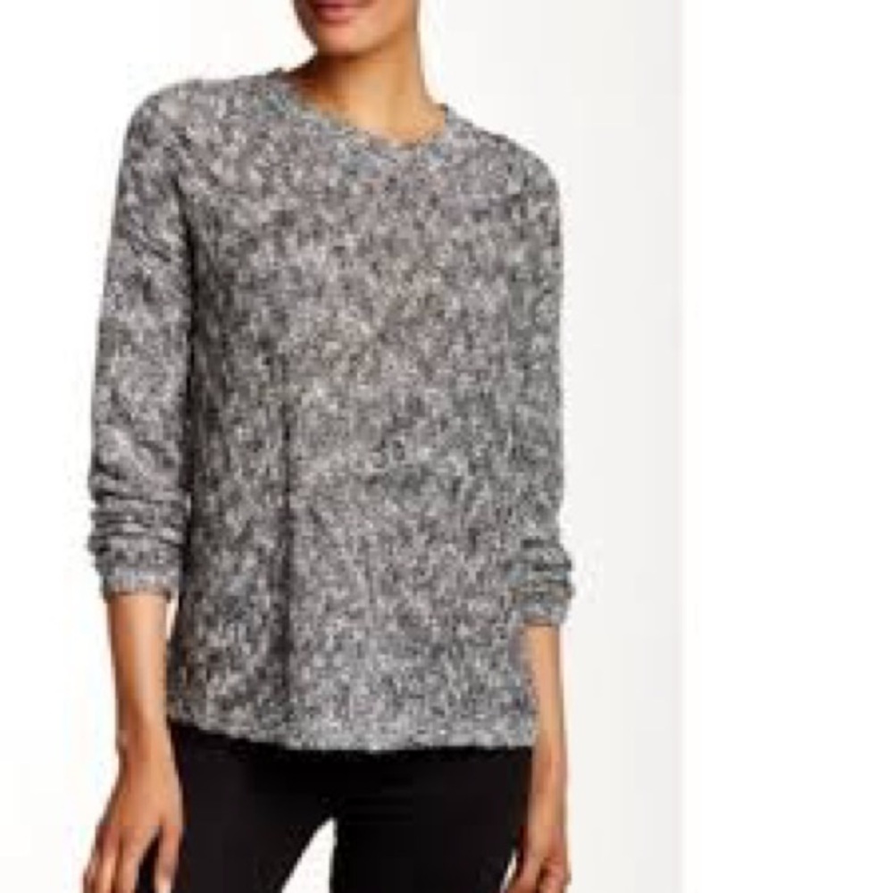 Vince Marled Black and Gray Sweater Size Small EUC